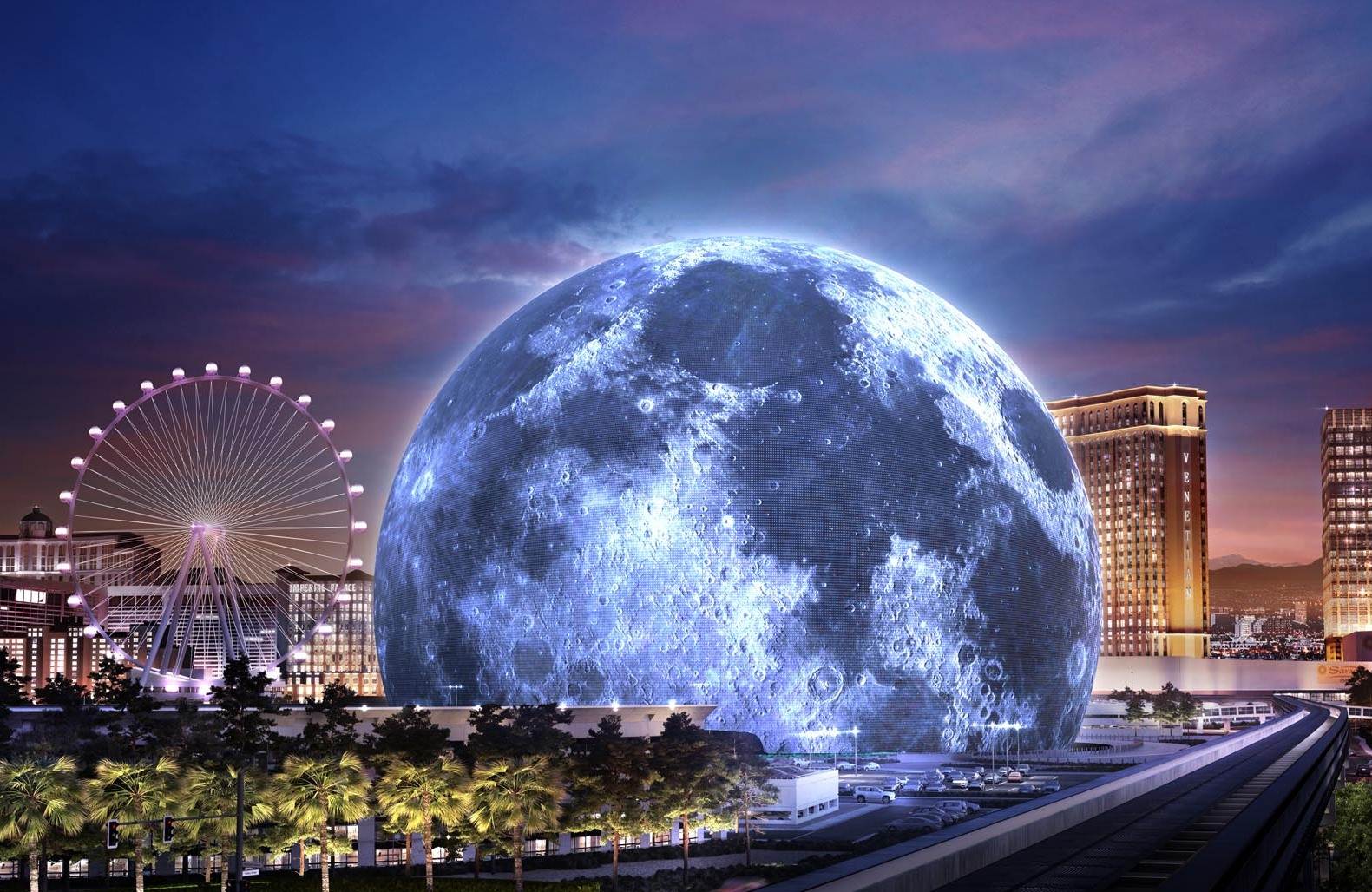 Vegas új éke - 157 méteres a világ legnagyobb gömbje, a Sphere kép
